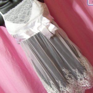 Sexy Off White Lace/White Trim , Chemise NightGown, NWOT